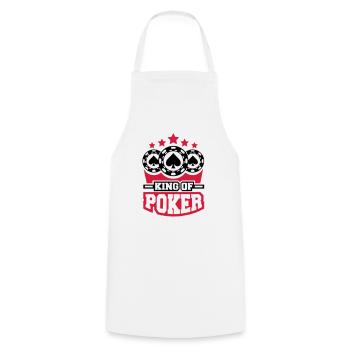 king_of_poker_c2 - Tablier de cuisine - blanc - Devant - AI Model Male 185 dark (185cm)