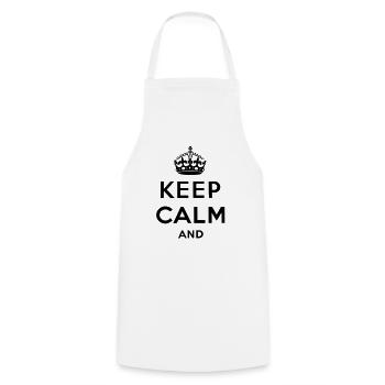 Keep calm and ... - Kochschürze - Weiß - Vorne - AI Model Male 185 dark (185cm)