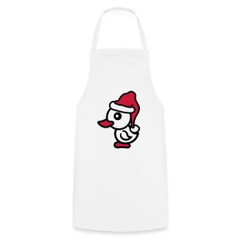 Noël Noël Père Noël Salutations d'hiver - Tablier de cuisine - blanc - Devant - AI Model Male 185 dark (185cm)