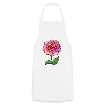 Fleur - Tablier de cuisine - blanc - Devant - AI Model Male 185 dark (185cm)