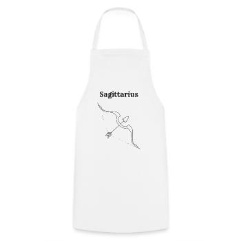Sagittarius - Cooking Apron - white - Front - AI Model Male 185 dark (185cm)