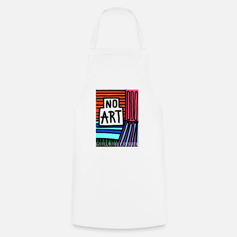 No Art Column - Cooking Apron - white