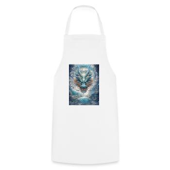 Chinese Dragon - Cooking Apron - white - Front - AI Model Male 185 dark (185cm)