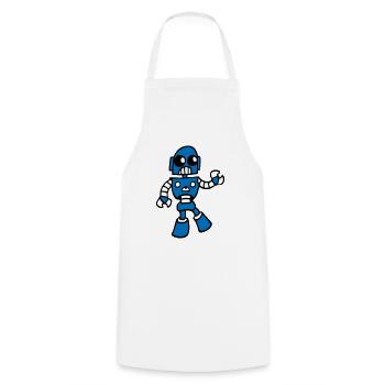 AI robot - Cooking Apron - white - Front - AI Model Male 185 dark (185cm)