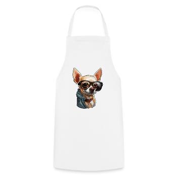 Chihuahua / small dog / animal / tiny / breed - Cooking Apron - white - Front - AI Model Male 185 dark (185cm)