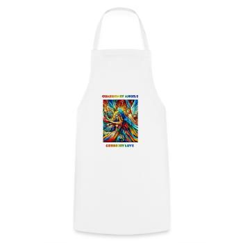 Guarded By Angels Guided By Love - Cooking Apron - white - Front - AI Model Male 185 dark (185cm)