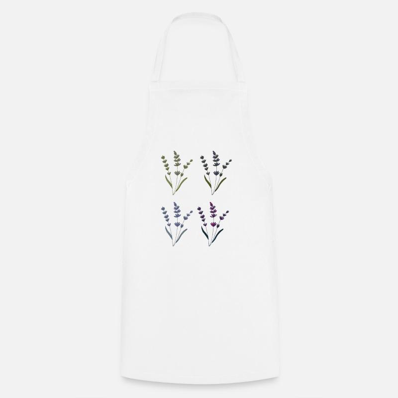 lavendel - Kochschürze - Weiß