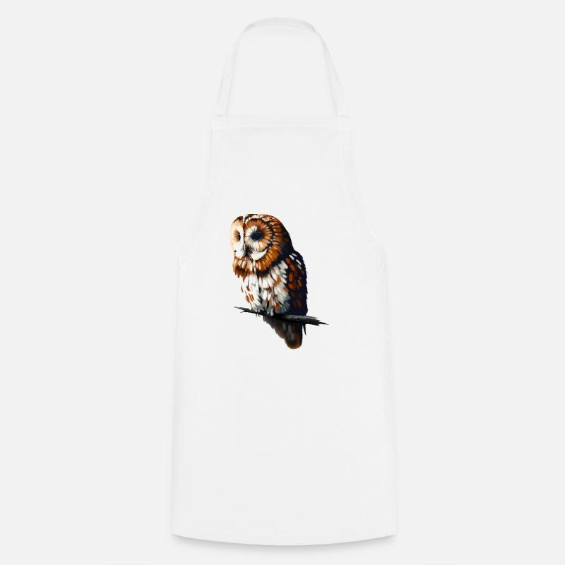 Tawny owl - Cooking Apron - white