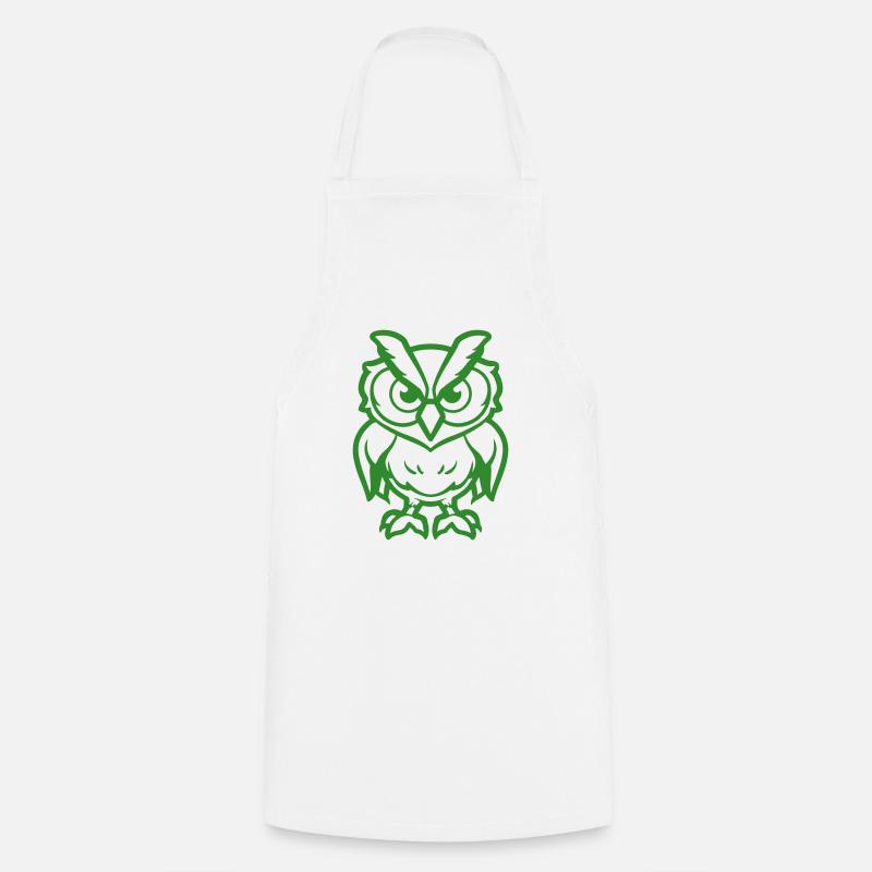 Owl Comic - Cooking Apron - white