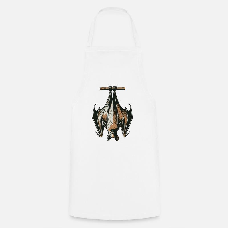 Bat - Cooking Apron - white
