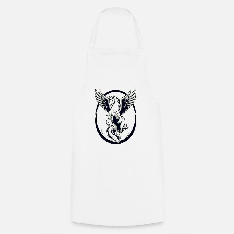 Cool White Pegasus - Cooking Apron - white