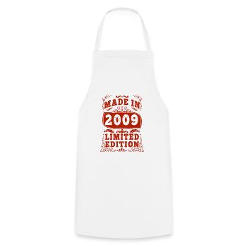 2009 Birthday 2009 Born in 2009 Birthday - Cooking Apron - white - Front - AI Model Male 185 dark (185cm)