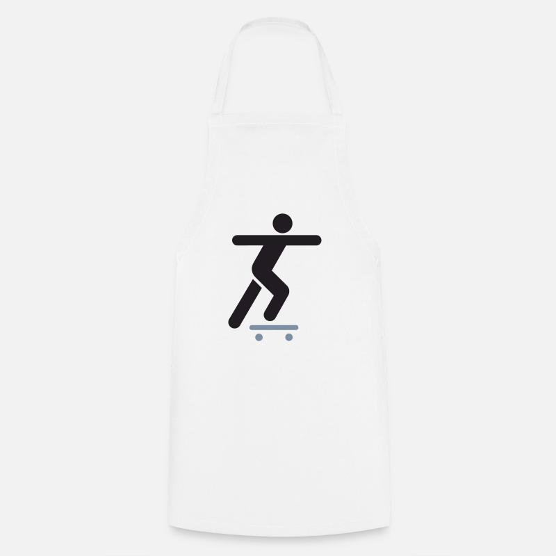 skateboard - Tablier de cuisine - blanc