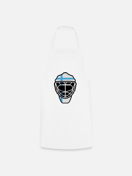 Hockey Goalie Maske Finland - Kochschürze - Weiß