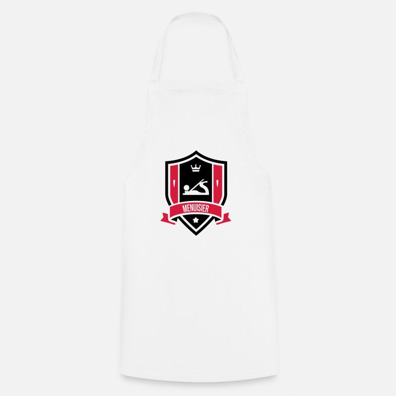 Menuisier / Menuiserie / Bois / Charpentier - Tablier de cuisine - blanc