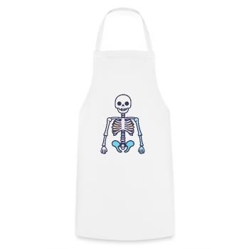 Skeleton Halloween - Cooking Apron - white - Front - AI Model Male 185 dark (185cm)