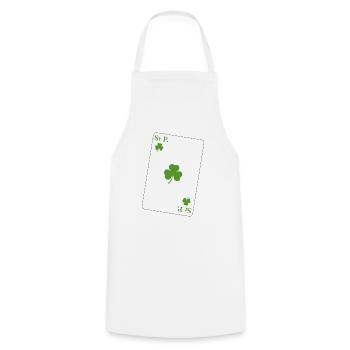 St. Patrick - Kochschürze - Weiß - Vorne - AI Model Male 185 dark (185cm)