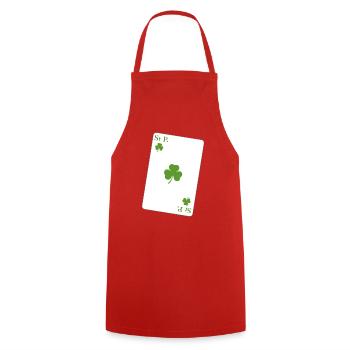 Saint Patrick - Tablier de cuisine - rouge - Devant - AI Model Male 185 dark (185cm)