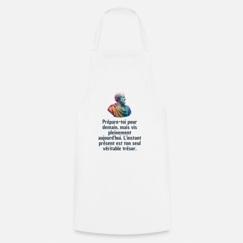 T-shirts Stoïcisme : L'inspiration à portée de soi - Tablier de cuisine - blanc
