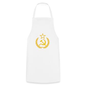Union soviétique Communisme URSS URSS Russie - Tablier de cuisine - blanc - Devant - AI Model Male 185 dark (185cm)