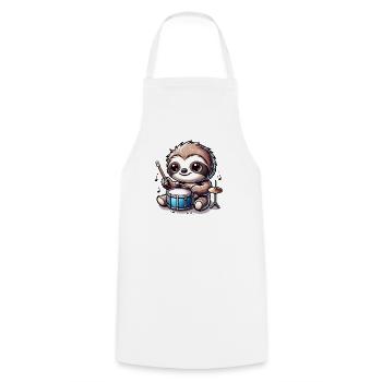 Batteur paresseux Cool - Tablier de cuisine - blanc - Devant - AI Model Male 185 dark (185cm)