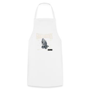 Divinely loved, grace, faith, prayer - Cooking Apron - white - Front - AI Model Male 185 dark (185cm)