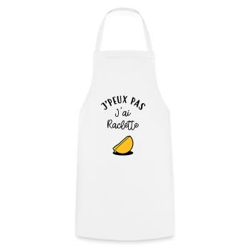 J'peux pas J'ai Raclette - Tablier de cuisine - blanc - Devant - AI Model Male 185 dark (185cm)