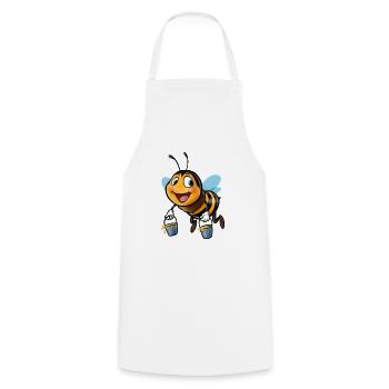 BEE-COOL-2 - Kochschürze - Weiß - Vorne - AI Model Male 185 dark (185cm)