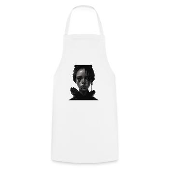 Sad girl - Cooking Apron - white - Front - AI Model Male 185 dark (185cm)