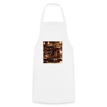Espresso Life - Cooking Apron - white - Front - AI Model Male 185 dark (185cm)