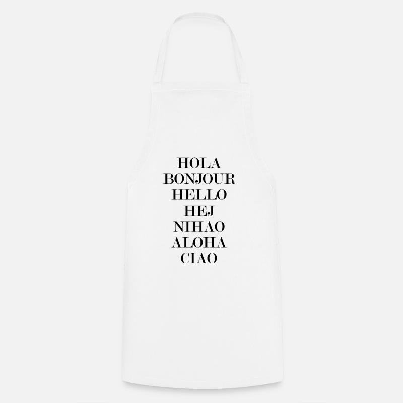 greetings - Cooking Apron - white