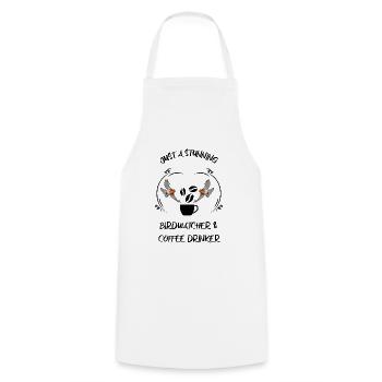 Bird Watching Bird Watching Birding Coffee - Cooking Apron - white - Front - AI Model Male 185 dark (185cm)
