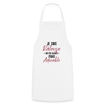 Je suis râleuse un peu chiante mais adorable - Tablier de cuisine - blanc - Devant - AI Model Male 185 dark (185cm)