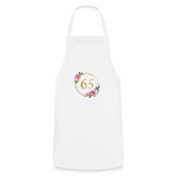 65! Customisable - Cooking Apron - white - Front - AI Model Male 185 dark (185cm)
