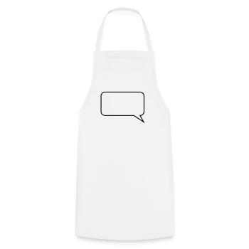 Ballon / / dessin animé / / dire / / déclaration - Tablier de cuisine - blanc - Devant - AI Model Male 185 dark (185cm)
