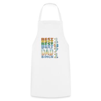 Best dad in the world since 1971 Father's Day Birthday - Cooking Apron - white - Front - AI Model Male 185 dark (185cm)
