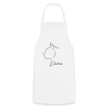 Chartreux Cat Profile Cats Wilsigns - Cooking Apron - white - Front - AI Model Male 185 dark (185cm)