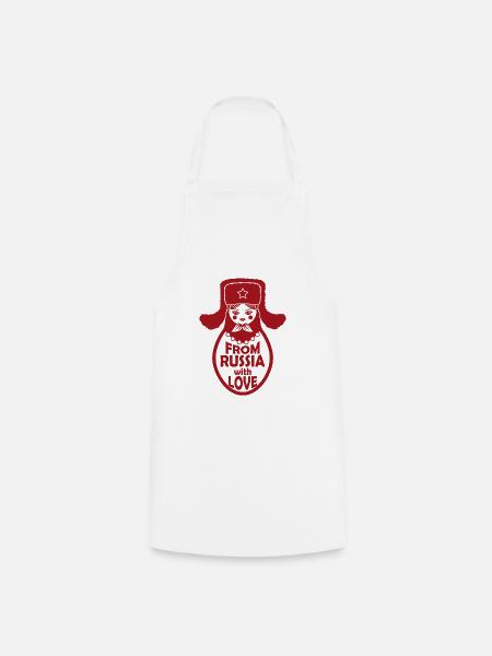 From Russia with love URSS Matryochka poupée - Tablier de cuisine - blanc