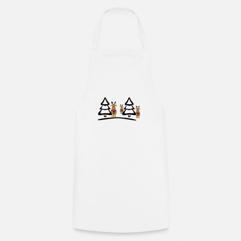 christmas reindeers crew - Cooking Apron - white