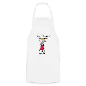 The Queen - Tablier de cuisine - blanc - Devant - AI Model Male 185 dark (185cm)