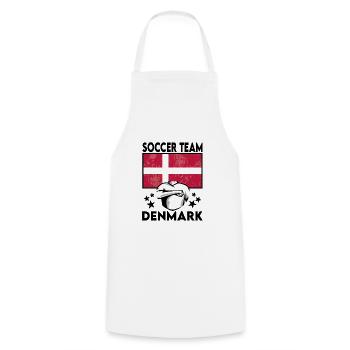 Denmark Soccer Football 2022 WM - Tablier de cuisine - blanc - Devant - AI Model Male 185 dark (185cm)