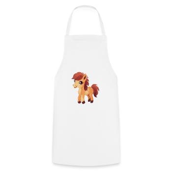 Little Pony - Cooking Apron - white - Front - AI Model Male 185 dark (185cm)