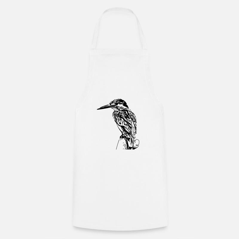 Eisvogel - Kochschürze - Weiß