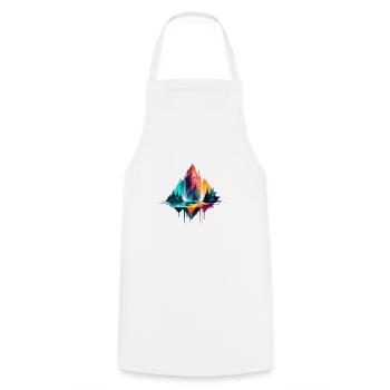 Serene Landscape Calm Tranquil Nature Outdoors - Cooking Apron - white - Front - AI Model Male 185 dark (185cm)