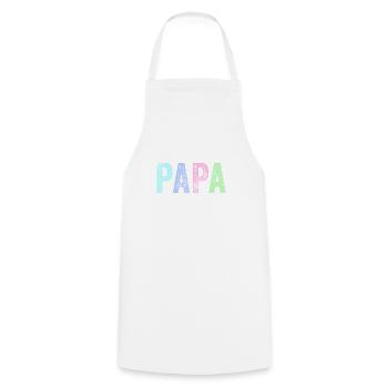 Papa Vater Dad Daddy Geschenk - Kochschürze - Weiß - Vorne - AI Model Male 185 dark (185cm)