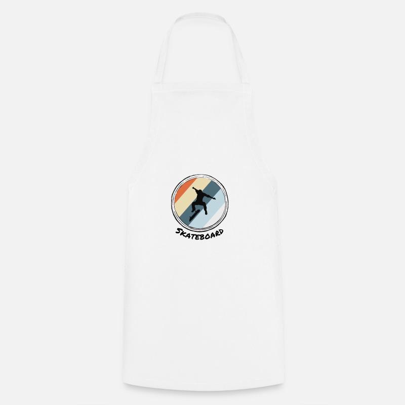 Skateboard - Cooking Apron - white