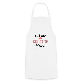 future cousine d'amour - Tablier de cuisine - blanc - Devant - AI Model Male 185 dark (185cm)