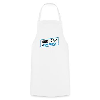 Frère / Frere / Bébé / Frérot / Naissance Frangin - Tablier de cuisine - blanc - Devant - AI Model Male 185 dark (185cm)