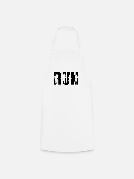 Run, Running Team, Runner - Tablier de cuisine - blanc