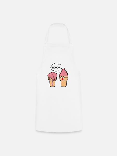 FUNNY ICE CREAM - Kochschürze - Weiß